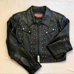 Cripple Creek UNIQUE Black Studded Jacket, XL.